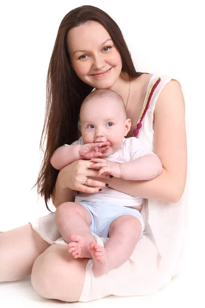 Menina whith bebê — Fotografia de Stock