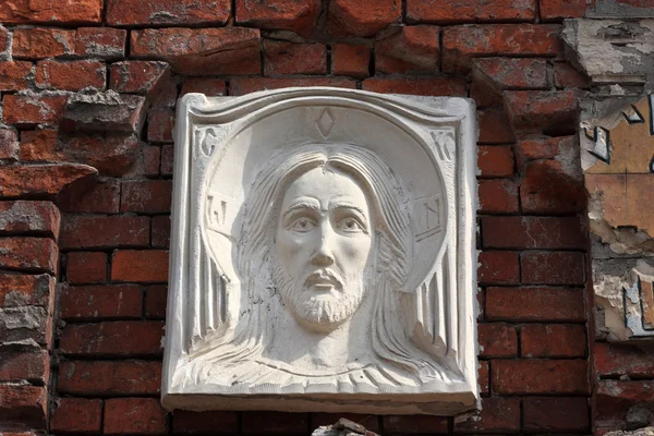 Ježíš na zdi kaple — Stock fotografie