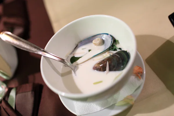 Tajski mlekiem kokosowym zupa — Zdjęcie stockowe