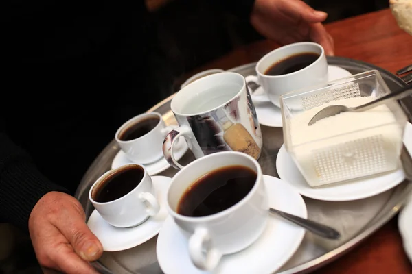 stock image Salver with cofe