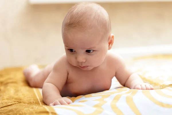 Baby on belly — Stock Photo, Image