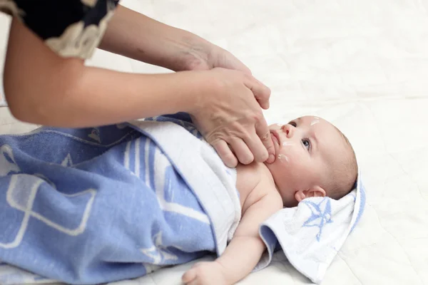 A baba bőre Care — Stock Fotó