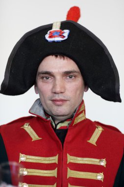 Man in uniform the Napoleonic soldier clipart