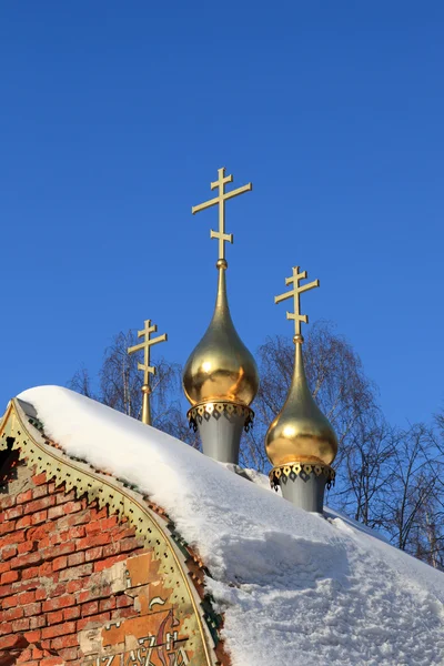 Topo da capela da Igreja de Znamenskaya — Fotografia de Stock