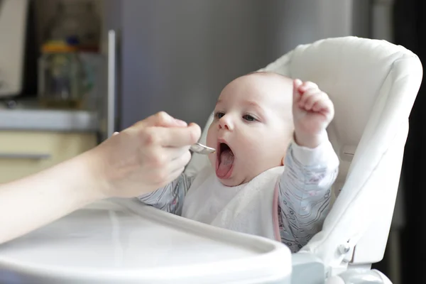 Eating baby boy — Stock Photo, Image