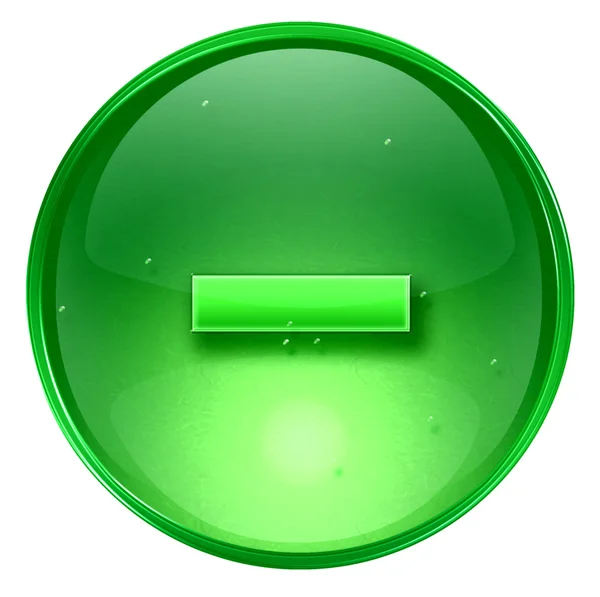 Afbreekstreepje pictogram groen, geïsoleerd op witte achtergrond. — Stockfoto
