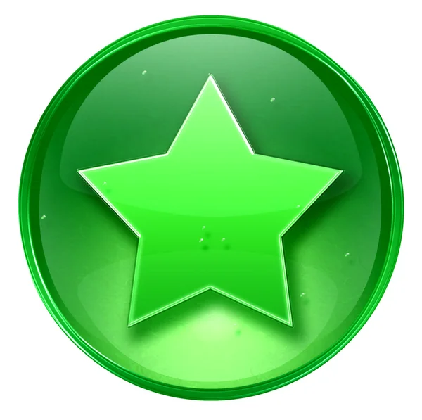 Favorite ikonen grön, isolerad på vit bakgrund. — Stockfoto