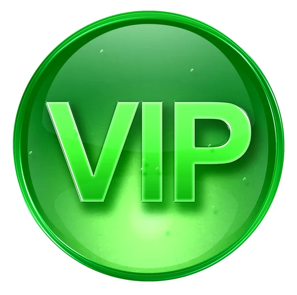 VIP simgesi yeşil, beyaz zemin üzerine izole. — Stok fotoğraf