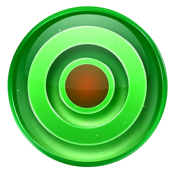 Record icon green, isolated on white background. — Stock Photo, Image