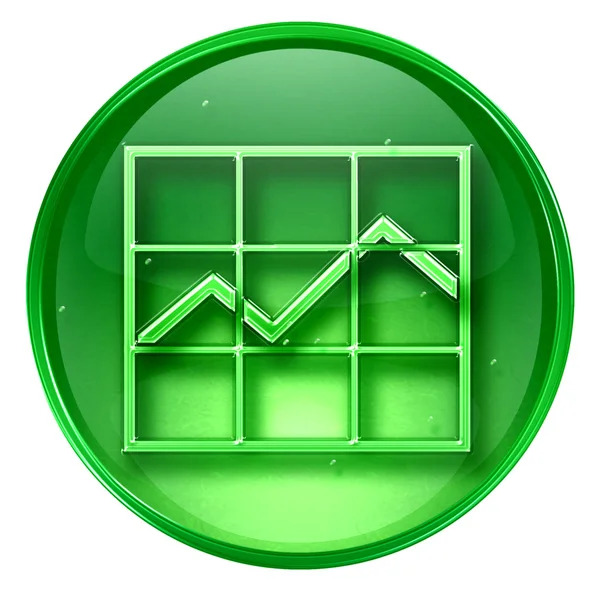 Ícone gráfico verde, isolado em fundo branco . — Fotografia de Stock