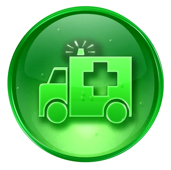 Erste-Hilfe-Symbol grün, isoliert auf weißem Hintergrund. — Stockfoto