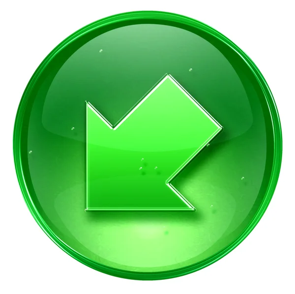 Icona freccia verde, isolata su sfondo bianco — Foto Stock