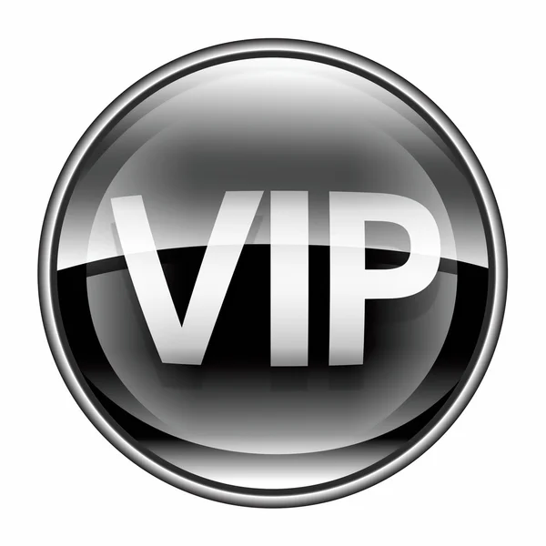 VIP icon black, isolated on white background. — Stock Photo, Image