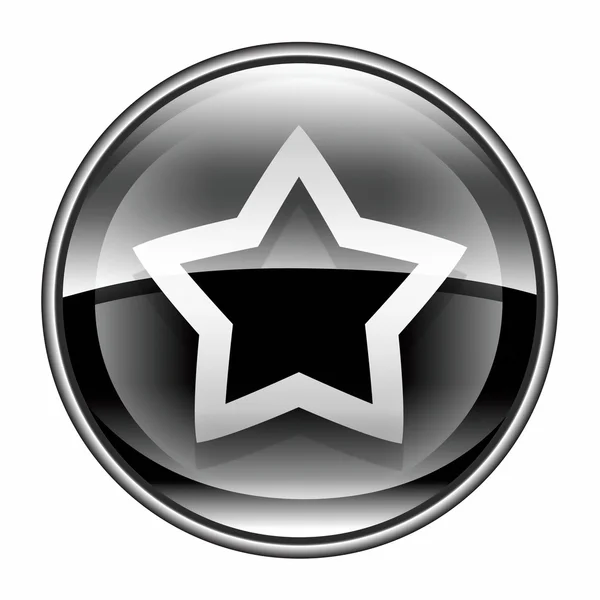 Estrella icono negro, aislado sobre fondo blanco . — Foto de Stock