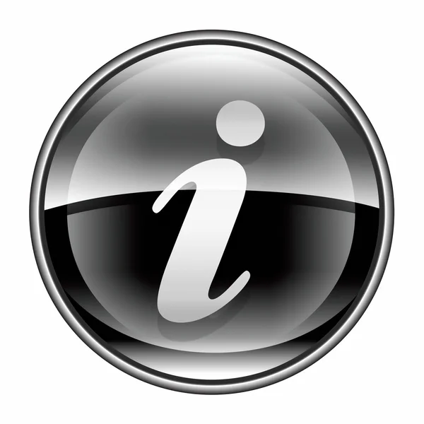Információs ikon fekete, elszigetelt fehér background — Stock Fotó