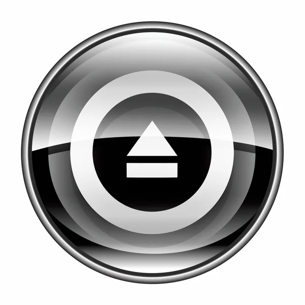 Auswurf-Symbol schwarz, isoliert auf weißem Hintergrund. — Stockfoto