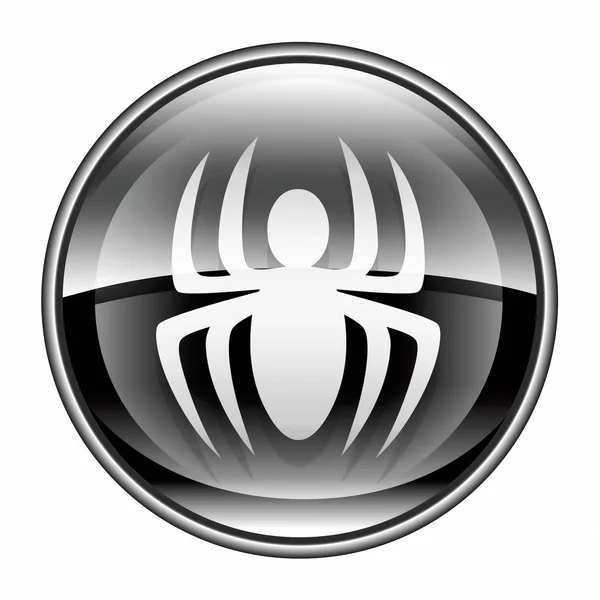 Virussymbol schwarz, isoliert auf weißem Hintergrund. — Stockfoto