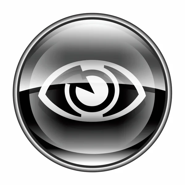 Icono de ojo negro, aislado sobre fondo blanco . — Foto de Stock