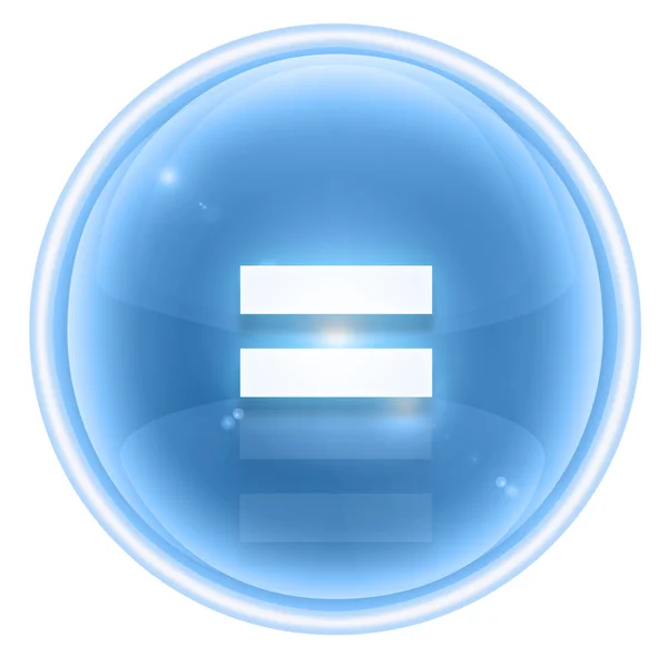 Sign equally icon ice, isolated on white background — Stock Photo, Image
