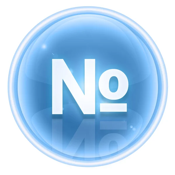 Number icon ice, isolated on white background — Stock Photo, Image