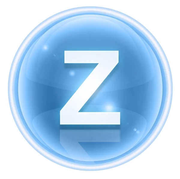 stock image Ice font icon. Letter Z, isolated on white background