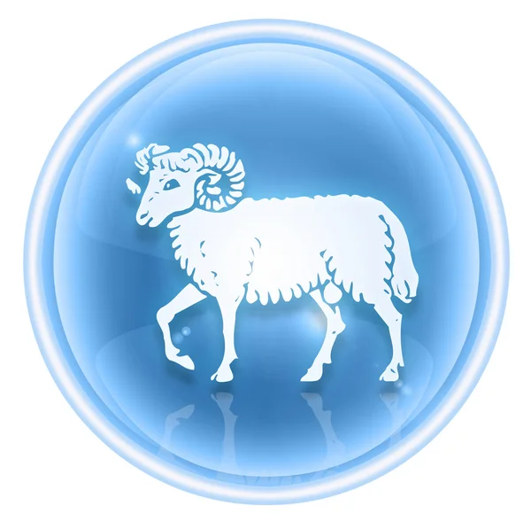 Väduren zodiac ikon is, isolerad på vit bakgrund. — Stockfoto