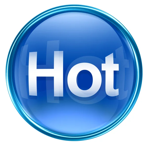 Heißes Symbol blau, isoliert auf weißem Hintergrund — Stockfoto