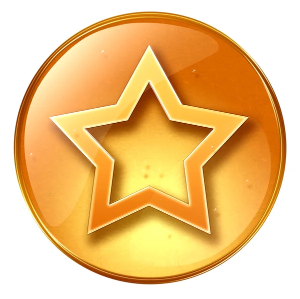 Star icon yellow, isolated on white background. — Stock Photo, Image