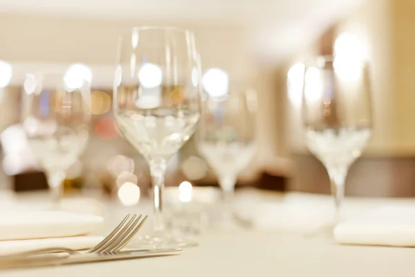 Tables set for meal — Stock Photo, Image