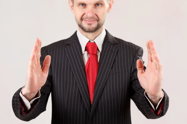 Üzleti ember így kézzel keret — Stock Fotó
