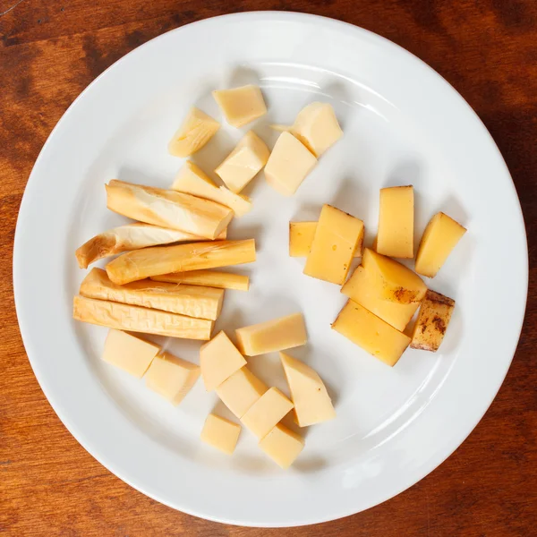 Пластина сиру — стокове фото
