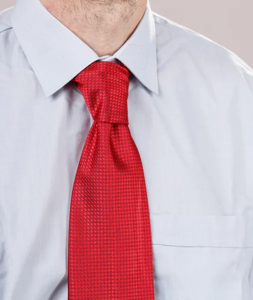 Homme d'affaires avec cravate rouge — Photo