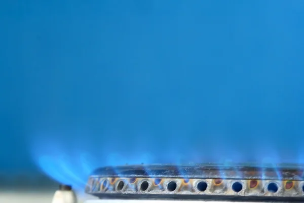 가스의 푸른 불꽃 — 스톡 사진