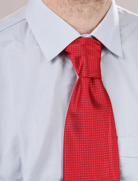Affärsman med röd slips — Stockfoto