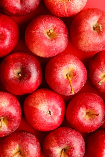 Fondo con manzanas rojas frescas — Foto de Stock