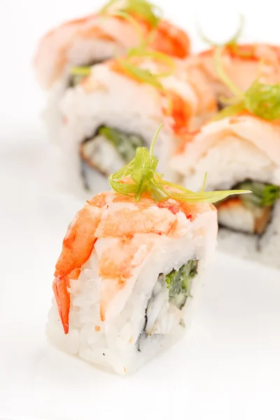 Sushi na bílé — Stock fotografie