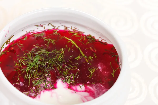 Otlar & baharat ile kırmızı çorbası — Stok fotoğraf