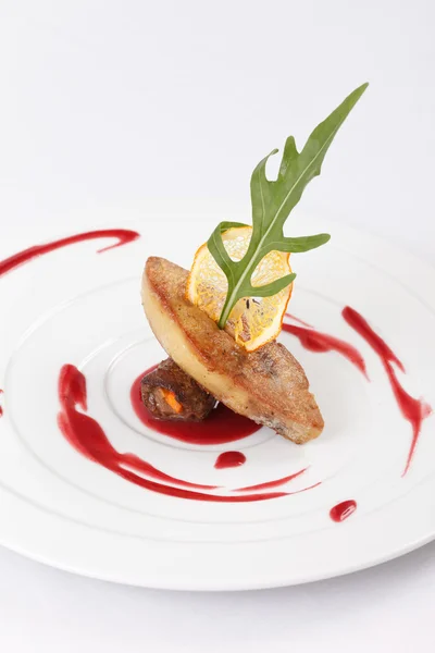 Foie gras con salsa — Foto de Stock