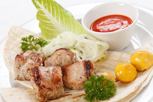 Carne di maiale con salsa — Foto Stock