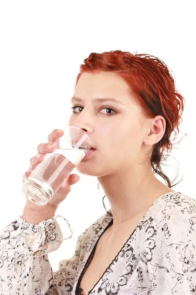 Kvinde drikker vand - Stock-foto