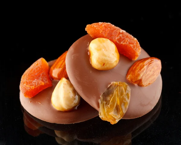 Chocolate sweets with nuts — Stock Photo, Image