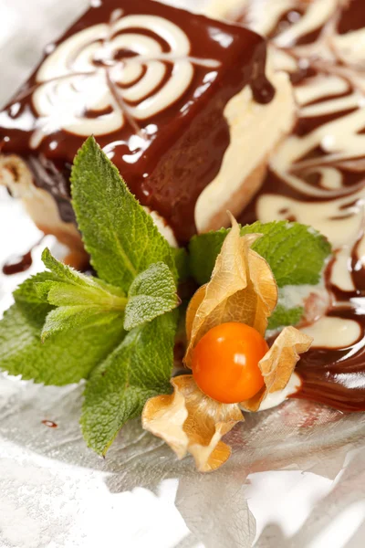 巧克力芝士蛋糕 — 图库照片