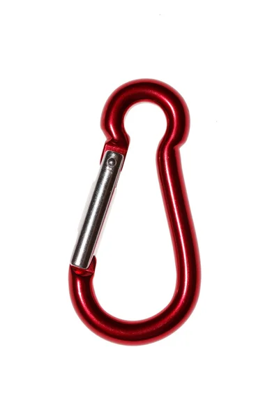 Carabiner isolated over white — Stock Photo, Image