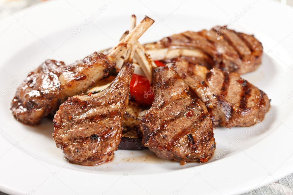 Grilled meat ribs