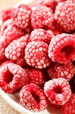 Frozen raspberries clipart