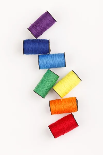 stock image Bobbins of lurex thread