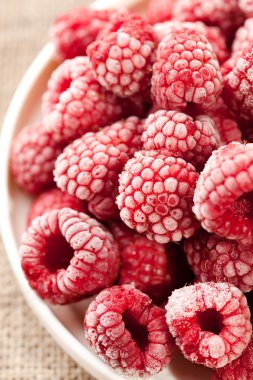 Frozen raspberries clipart