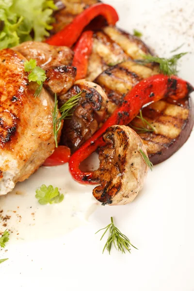 Chicken Steak with vegetables — Stock Photo, Image