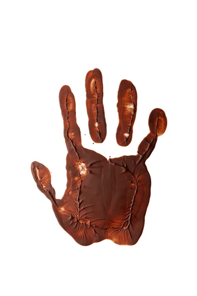 Chocolade hand — Stockfoto