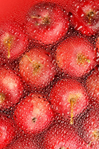Sfondo con mele rosse fresche — Foto Stock